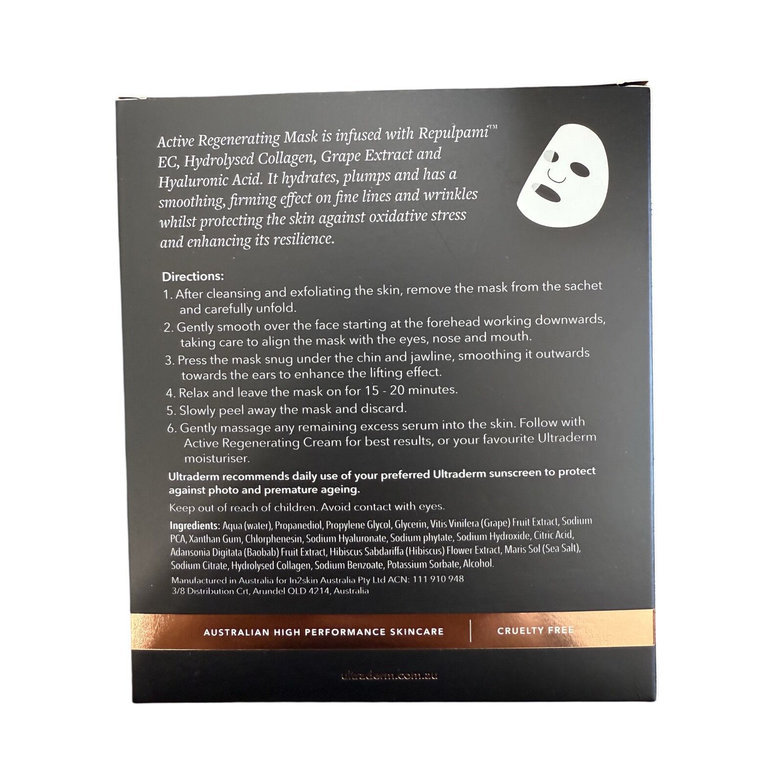 Ultraderm Active Regenerating Mask Pk of 4